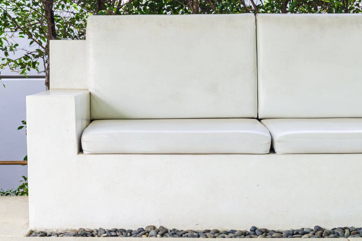 Canapé en cuir blanc